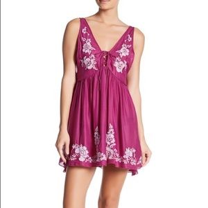 Free People Embroidered Aida Slip Dress S